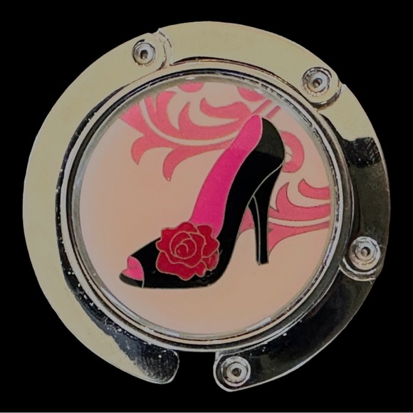 HANDBAG HOLDER Vintage Purse Hook Collapsible PORTABLE HANGER - Picture 1 of 6